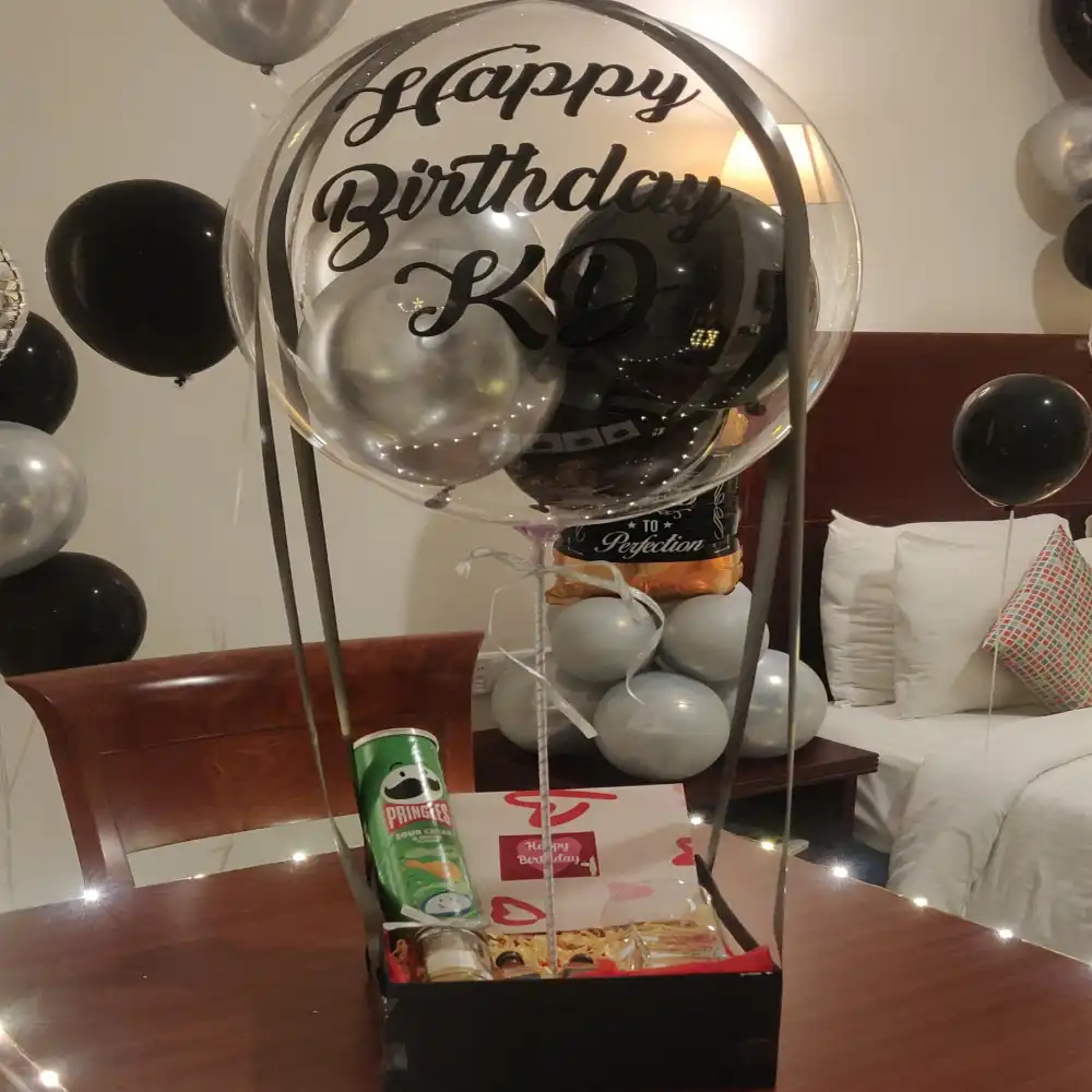 Buy birthday surprise balloon hamper gifting idea